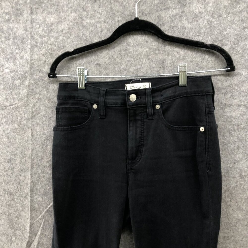 Madewell 9'' Mid Rise Skinny Jean Womens Size 27 Black Stretch - Picture 3 of 12